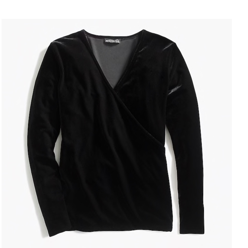 Velvet wrap top
